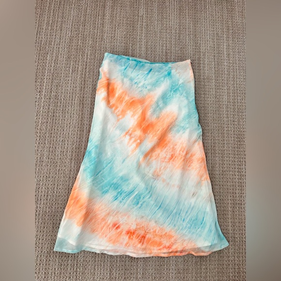 #17 Women's contemporary Nasty Girl tie died midi skirt in Size US 6/Medium. - Picture 1 of 6
